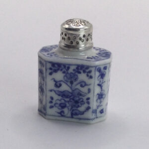 Limited Edition Chinese Porcelain Tea Caddy with Dutch Sterling Silver lid